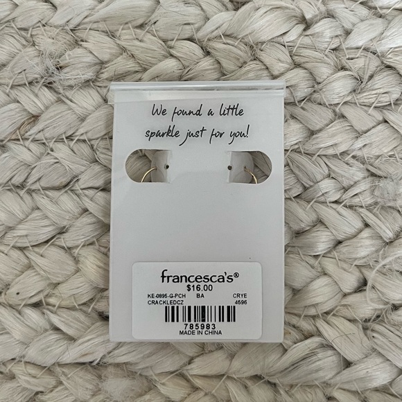 FRANCESCAS. Gold/diamond earrings - Picture 2 of 2